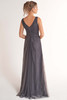 Back view of Jade Couture K278068 A-line gown with lace underlay