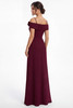 Back view of Jade Couture K288053 stretch soft crepe gown