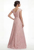 Back view of Jade Couture K288061 A-line jacquard gown