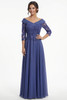 Front view of Jade Couture K288068 chiffon mother of the bride gown