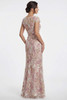 Back view of Jade Couture K288074 sheath lace mother of the bride dress