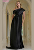 Front view of black Marsoni M346 mother of the bride gown