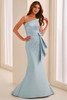 Front view of Montage M3219 powder blue mermaid mother of the bride gown