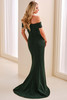 Back view of Cameron Blake CB442 hunter green crepe mother dress