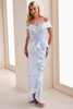 Front view of Cameron Blake CB823 ice blue mother dress