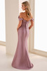 Back view of Cameron Blake CB828 rosewood gown with button back