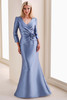 Front view of Cameron Blake CB830 dusk Mikado mother dress