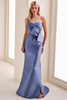 Front view of Cameron Blake CB831 dusk Mikado mother dress