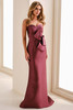 Front view of Cameron Blake CB831 raisin Mikado mother dress