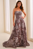 Front view of frosted lilac Ivonne D ID2211 embroidered tulle A-line mother dress