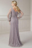 Back view of Christina Wu Elegance 17124 beaded mother dress with V-back
