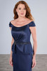 Close-up of off-the-shoulder neckline and beaded waist detail on Christina Wu Elegance 17196