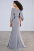 Back view of metal Christina Wu Elegance 17199 fitted gown