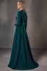 Back view of dark teal Christina Wu Elegance 17240 A-line gown