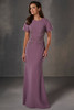 Front view of Christina Wu Elegance 17247 French lavender stretch crepe mother of the bride dress