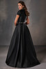 Back view of Christina Wu Elegance 17263 black A-line mother of the bride dress.