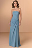 Front view of Christina Wu Elegance 17274 sea mist crepe mother of the bride dress.