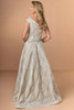 Back view of Christina Wu Elegance 17277 mint multi brocade mother dress.