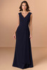 Front view of Christina Wu Elegance 17279 midnight crepe mother of the bride dress.