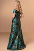 Back view of Christina Wu Elegance 17285 blue multi sheath mother dress.