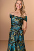 Close-up of Christina Wu Elegance 17285 off-the-shoulder pleated bodice.