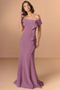 Front view of Christina Wu Elegance 17286 French Lavender crepe mother of the bride dress.