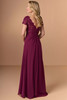 Back view of Christina Wu Elegance 17288 merlot A-line mother dress.