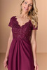 Close-up of Christina Wu Elegance 17288 scalloped beaded lace bodice.