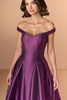 Close-up of Christina Wu Elegance 17299 off-the-shoulder neckline with beaded detail.