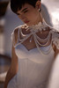 Front view of Milla Nova Adelle lace mini wedding dress