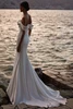 Back view of Amarella bridal gown with subtle train