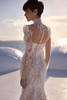 Back detail of Bellamy lace bolero with illusion back