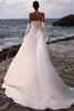 Back view of Bloom Mikado bridal gown with sweeping train