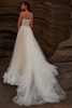 Back view of Eloria lace wedding dress with soft tulle skirt