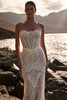 Close-up of Esmera strapless beaded corset bodice