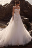 Front view of Evalisse floral lace princess wedding gown