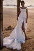 Front view of Milla Nova Glimpse Mikado A-line wedding dress