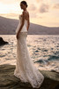Side view of Lucetta lace bridal separates