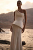 Close-up of Lucetta one-shoulder chiffon corset