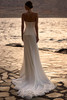 Back view of Lucetta bridal separates with chiffon fit-and-flare skirt