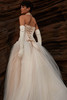 Back view of Lumiere ball gown with lace-up corset back