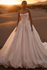 Front view of Milla Nova Noir basque-waist ball gown wedding dress