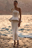 Front view of Milla Nova Rosalia bridal corset and midi skirt