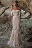 Front view of Serenata fit-and-flare wedding dress without overskirt