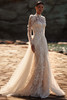 Serenata wedding dress with matching high-neck lace bolero