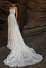 Front view of Milla Nova Theodora floral lace fit-and-flare wedding dress