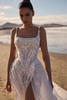 Close-up of Tivelle basque-waist corset with square neckline