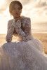 Back view of Vanessa floral lace bolero with scalloped edges