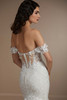 Back detail of 15855 exposed boning and covered buttons
