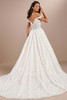 Back view of Christina Wu 15871 bridal gown with flowing lace train